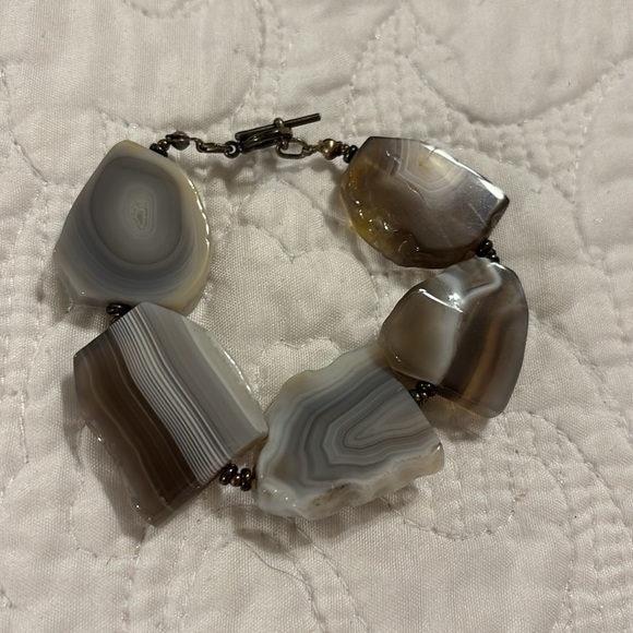 Cut Agate bracelet - Picture 2 of 3
